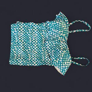 Catalina Teal Polka Dot Tankini Swim Top | Women’s M (8–10)